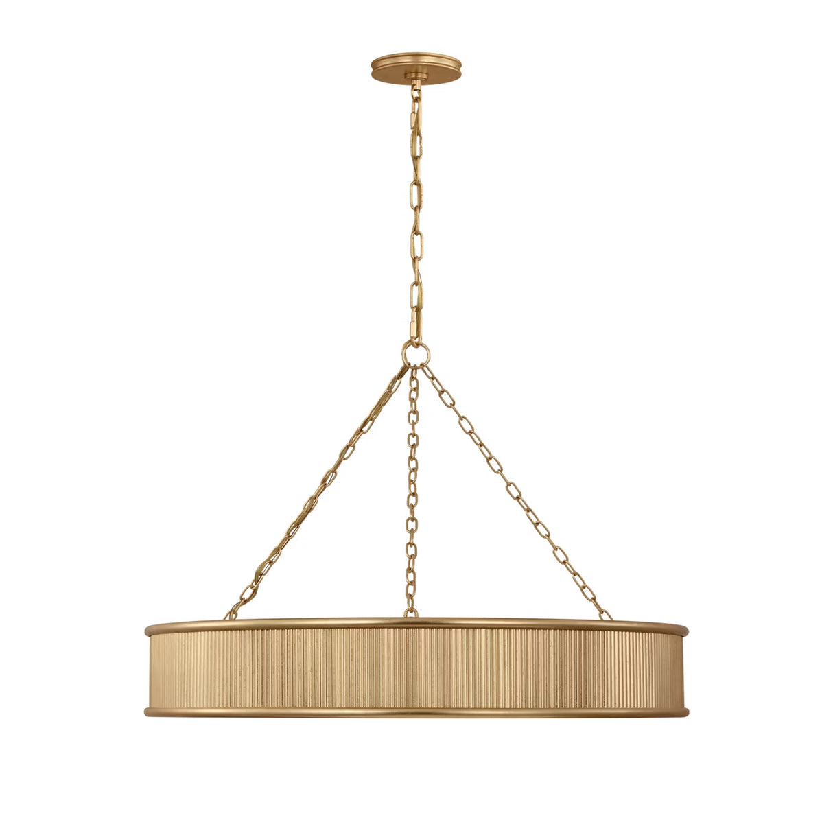 Bishop Ring Chandelier 27", Gilded Brass