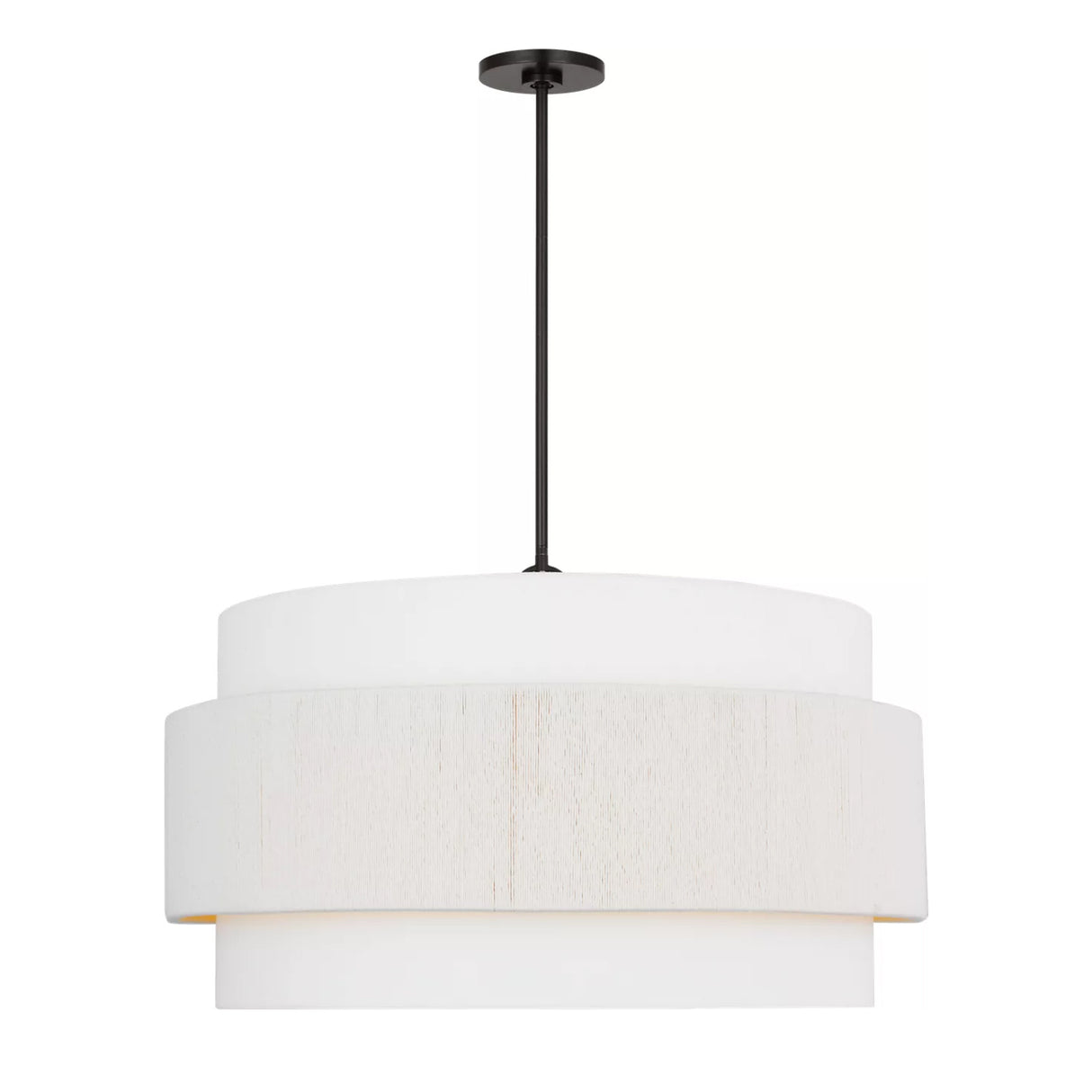 Daria Extra Large Pendant 30", Aged Iron and White