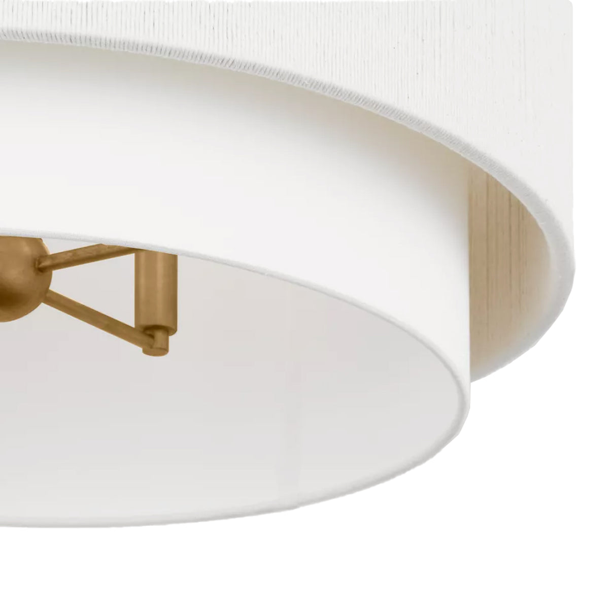 Daria Extra Large Pendant 30", Gilded Brass and White