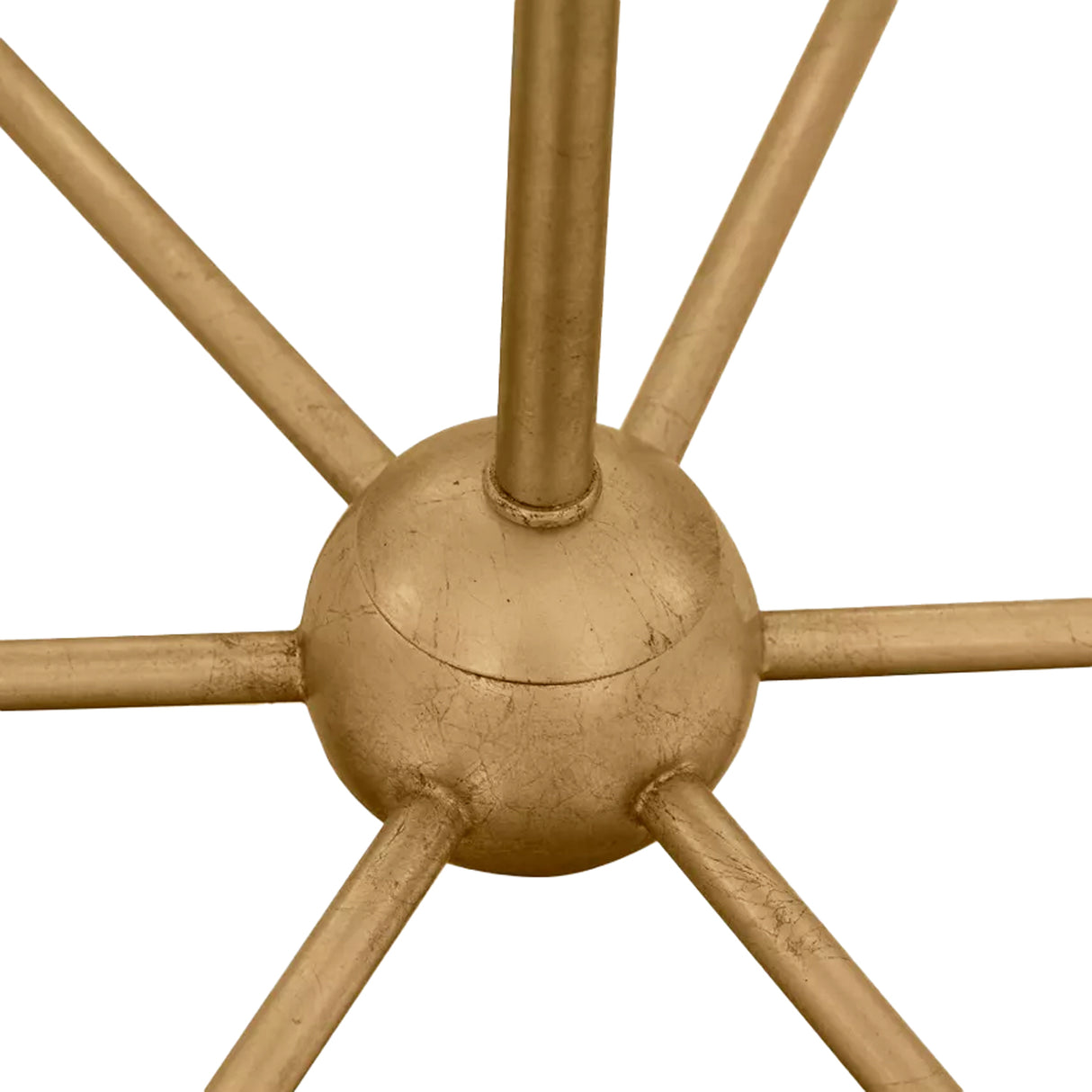 Daria Extra Large Pendant 30", Gilded Brass and White