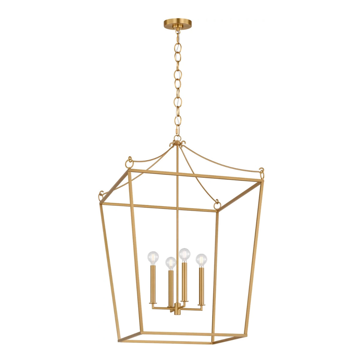 Cambria Extra Large Lantern Pendant 24", Modern Brass
