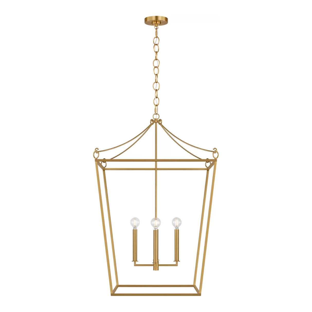 Cambria Extra Large Lantern Pendant 24", Modern Brass