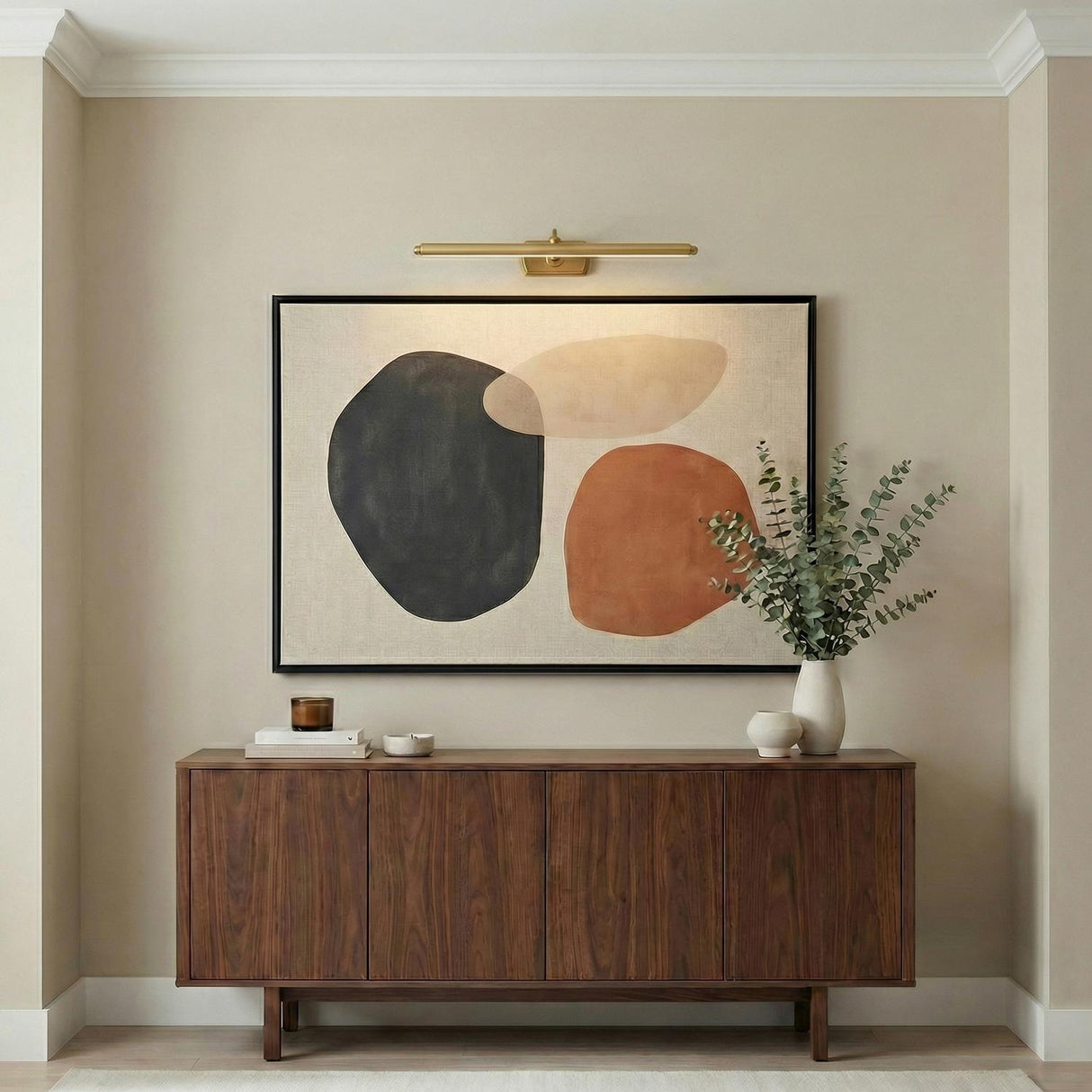 Bria LED Picture Light 30", Modern Brass