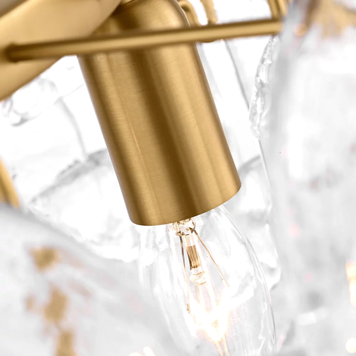 Caprice Semi-Flush 21", Modern Brass and Clear Glass