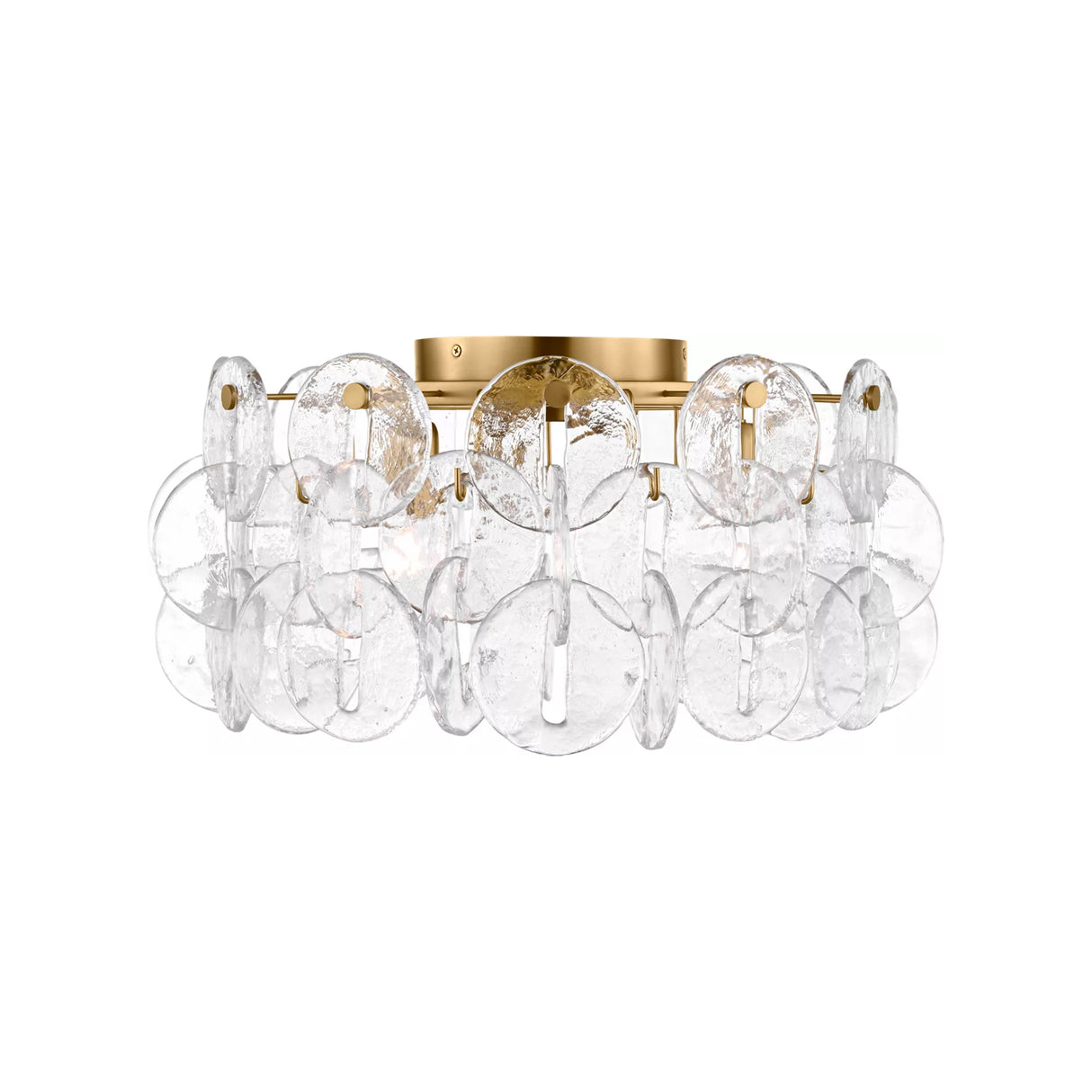 Caprice Semi-Flush 21", Modern Brass and Clear Glass