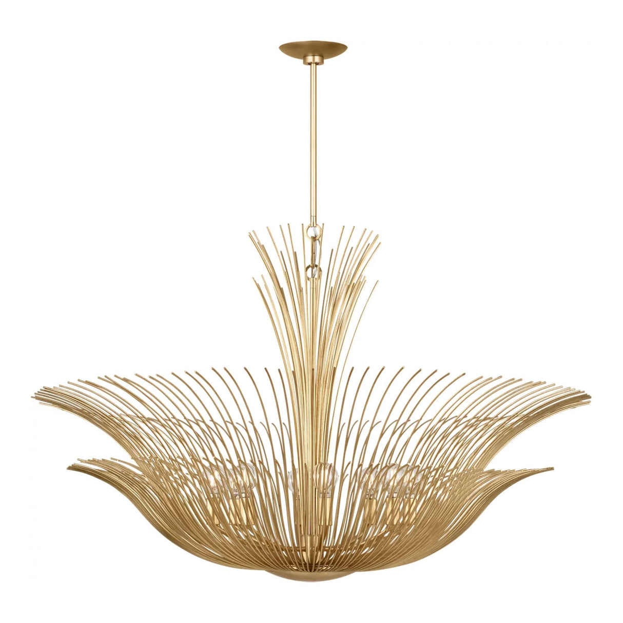 Zelda Oversized Chandelier 42", Gilded Brass