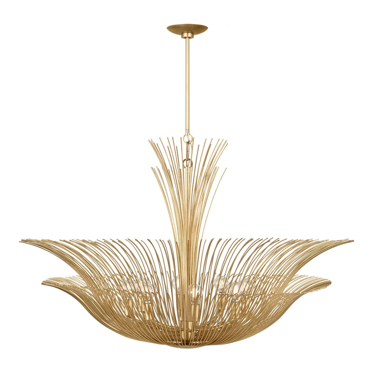 Zelda Oversized Chandelier 42", Gilded Brass