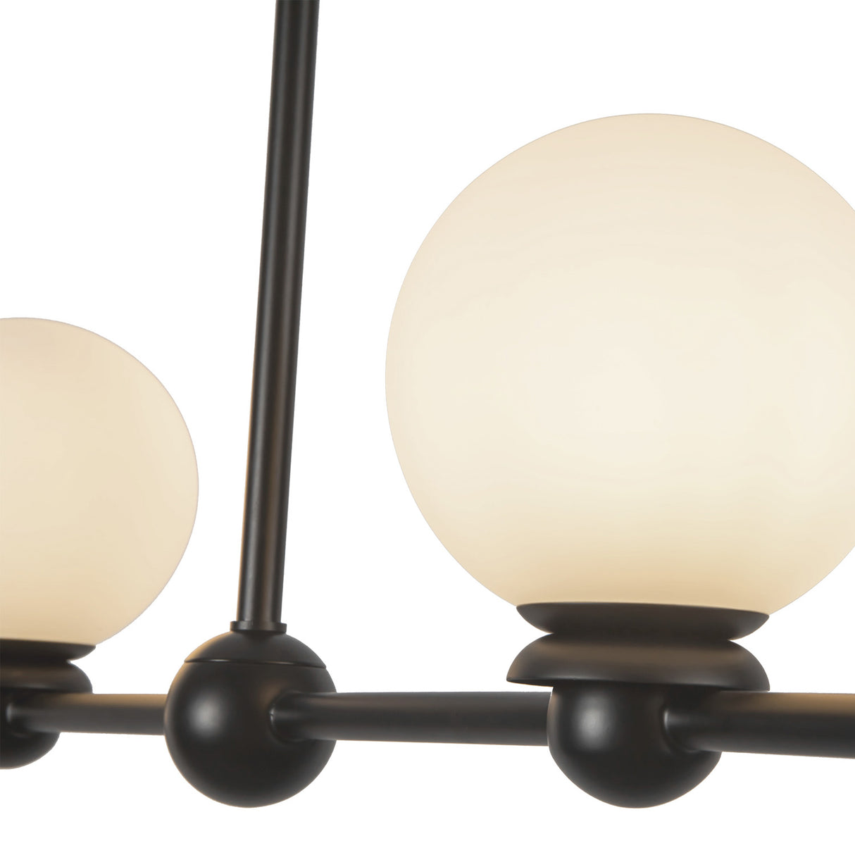 Leora 4 Light Linear Pendant 48", Matte Black