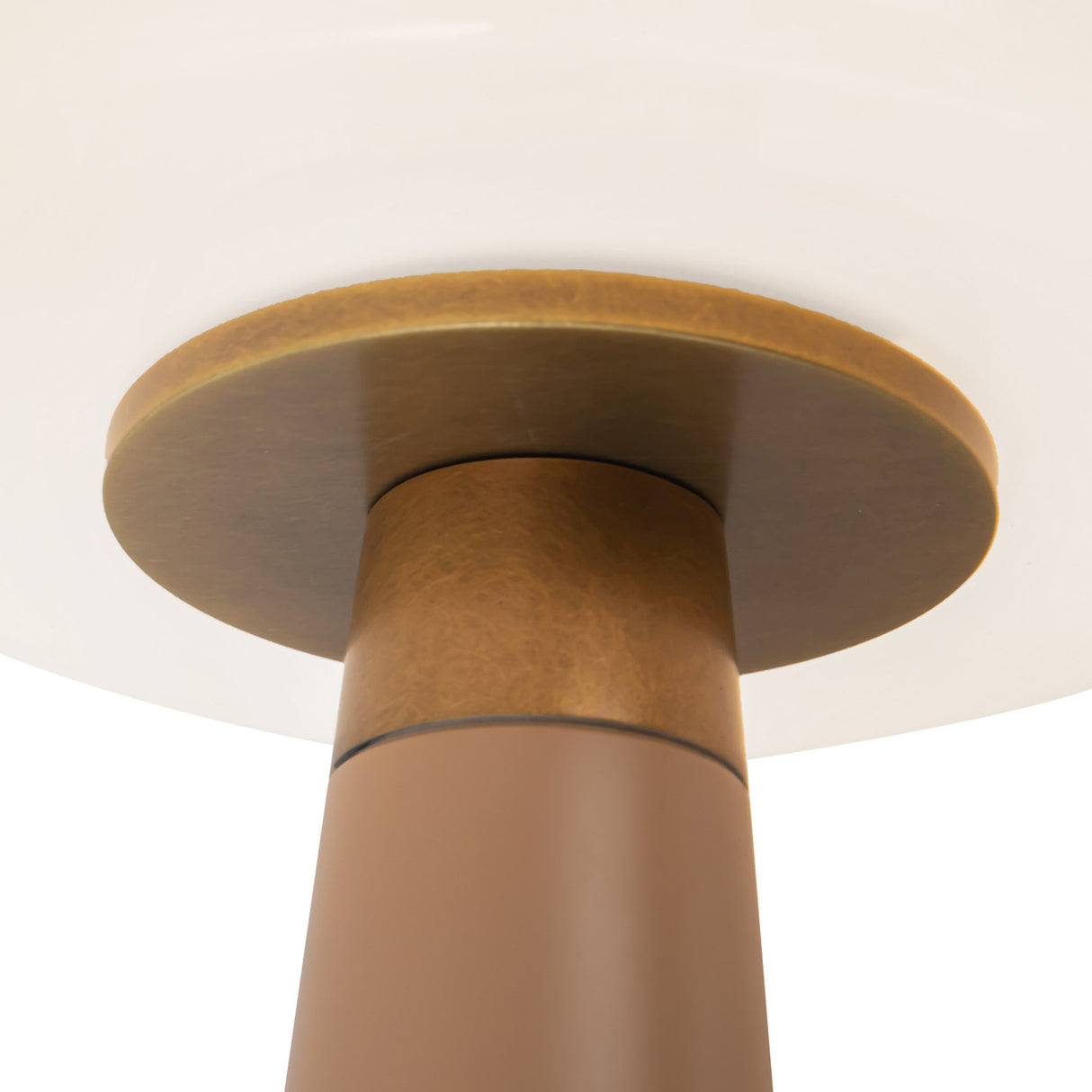 Galina Rechargeable Table Lamp 11", Blush and Vintage Brass