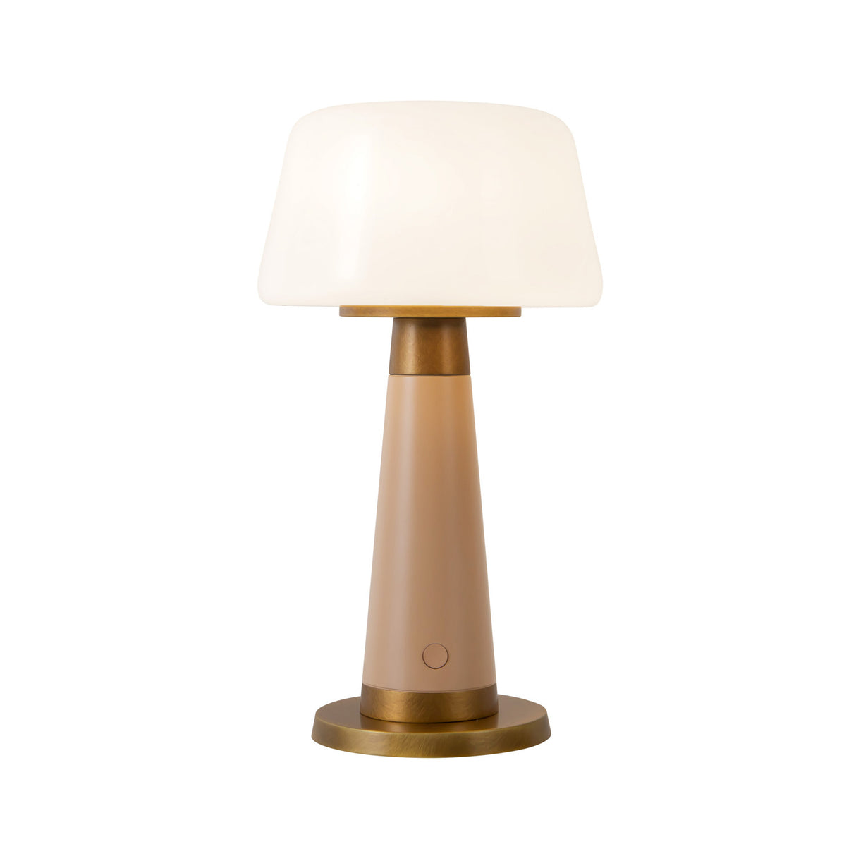 Galina Rechargeable Table Lamp 11", Blush and Vintage Brass