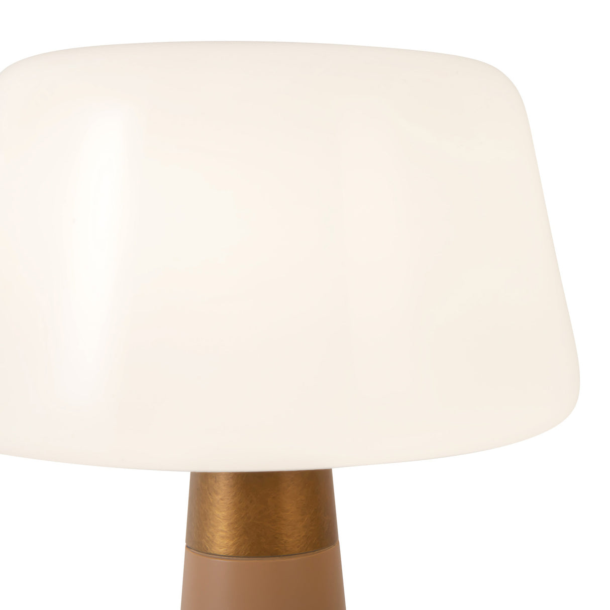 Galina Rechargeable Table Lamp 11", Blush and Vintage Brass