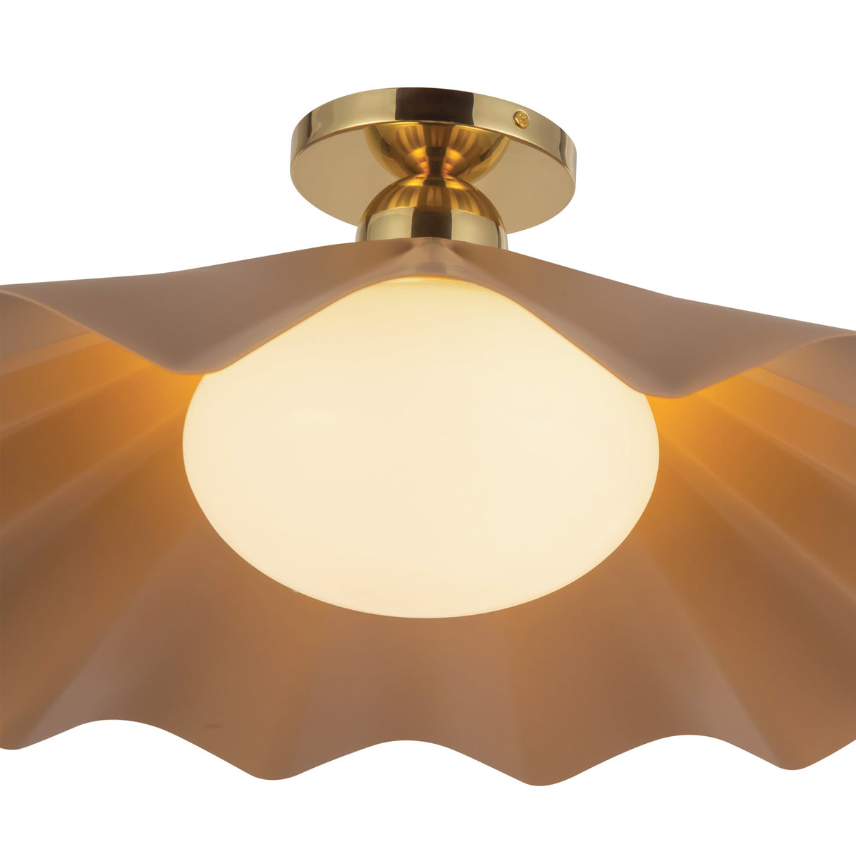 Babette Large Semi-Flush 25", Blush and Brass