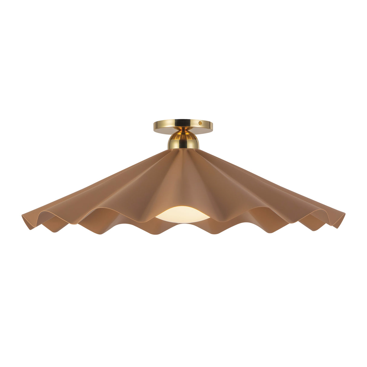 Babette Large Semi-Flush 25", Blush and Brass