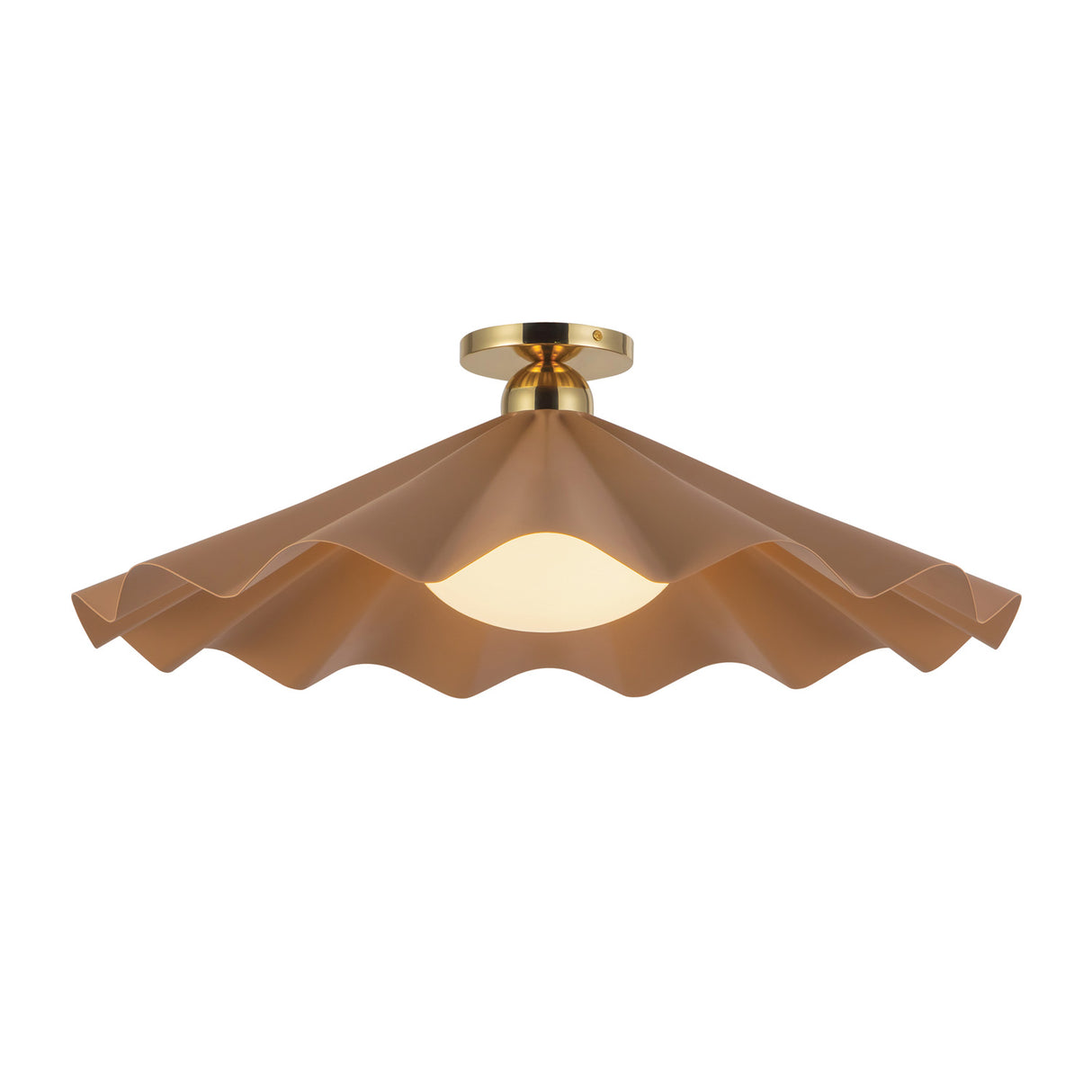Babette Large Semi-Flush 25", Blush and Brass