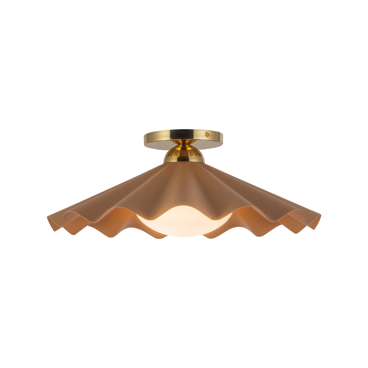 Babette Medium Semi-Flush 16", Blush and Brass