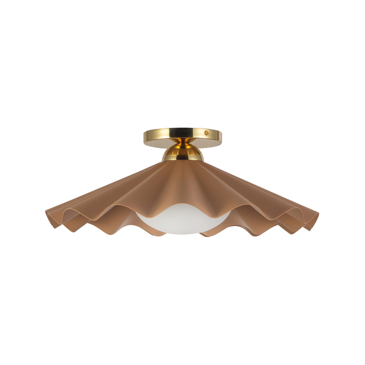 Babette Medium Semi-Flush 16", Blush and Brass