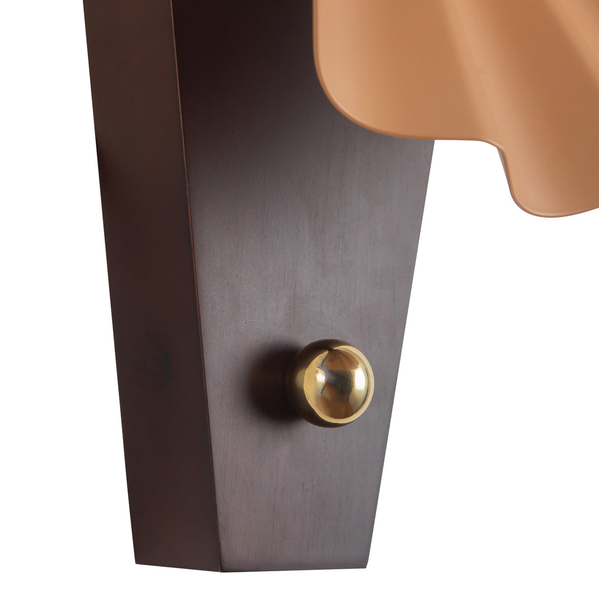 Babette Wall Sconce 17", Blush and Walnut