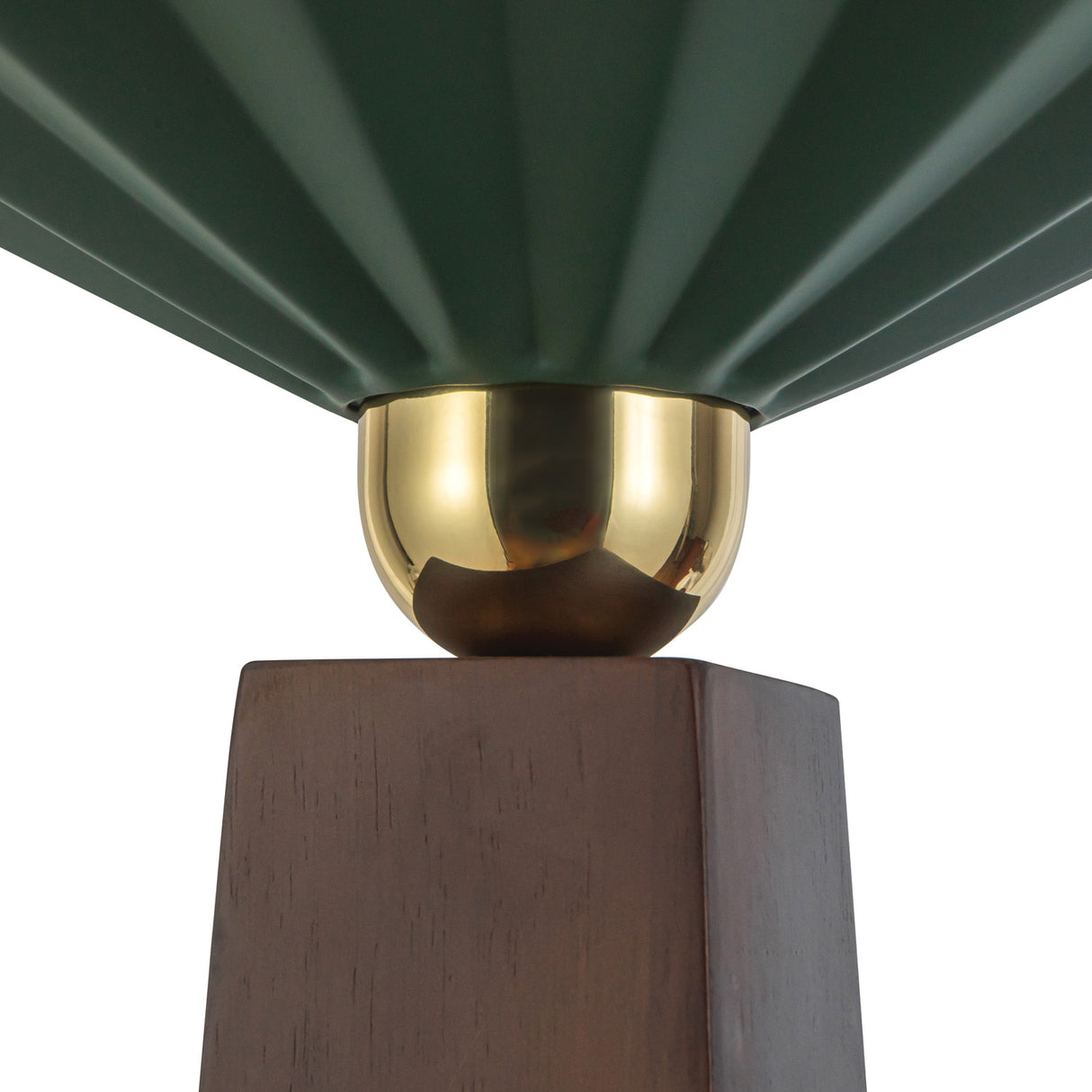 Babette Floor Lamp 65", Hunter Green and Walnut