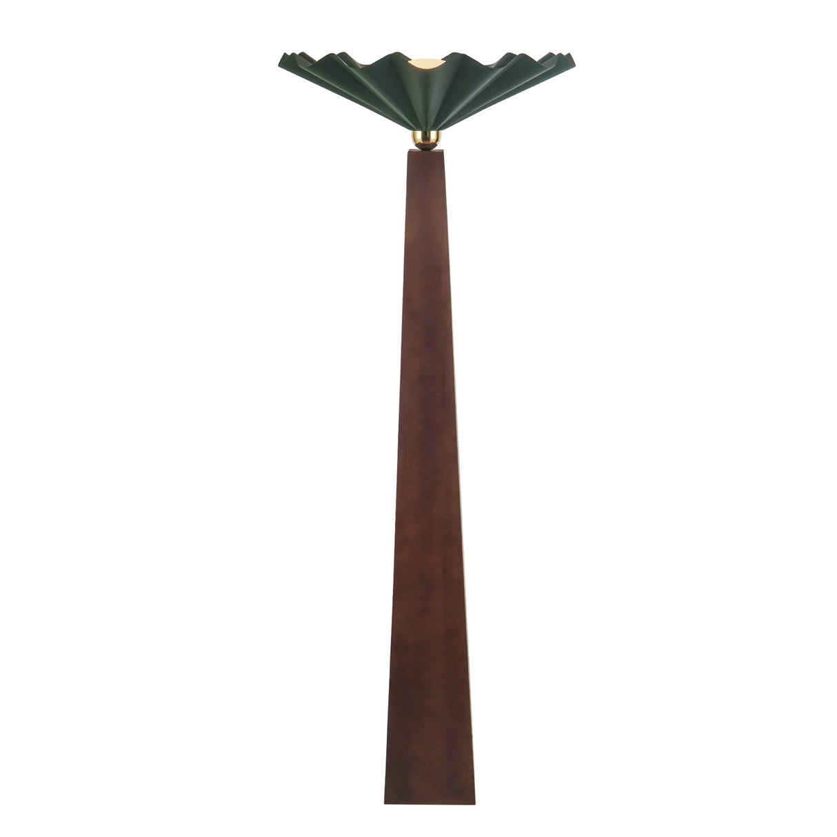 Babette Floor Lamp 65", Hunter Green and Walnut