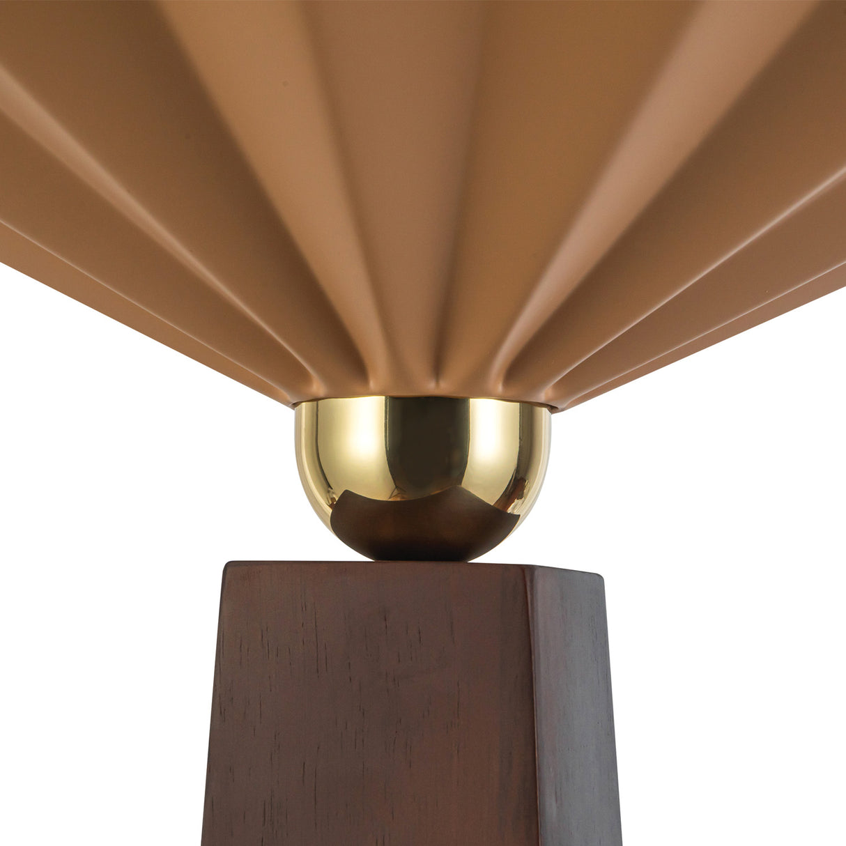 Babette Floor Lamp 65", Blush and Walnut