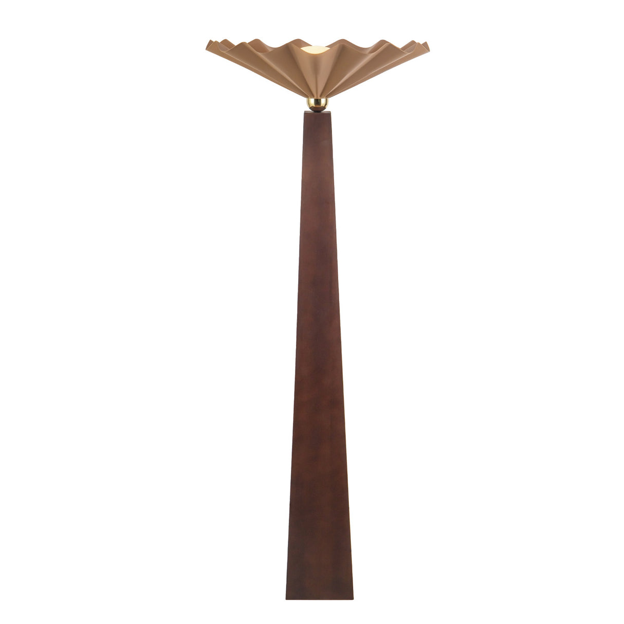 Babette Floor Lamp 65", Blush and Walnut