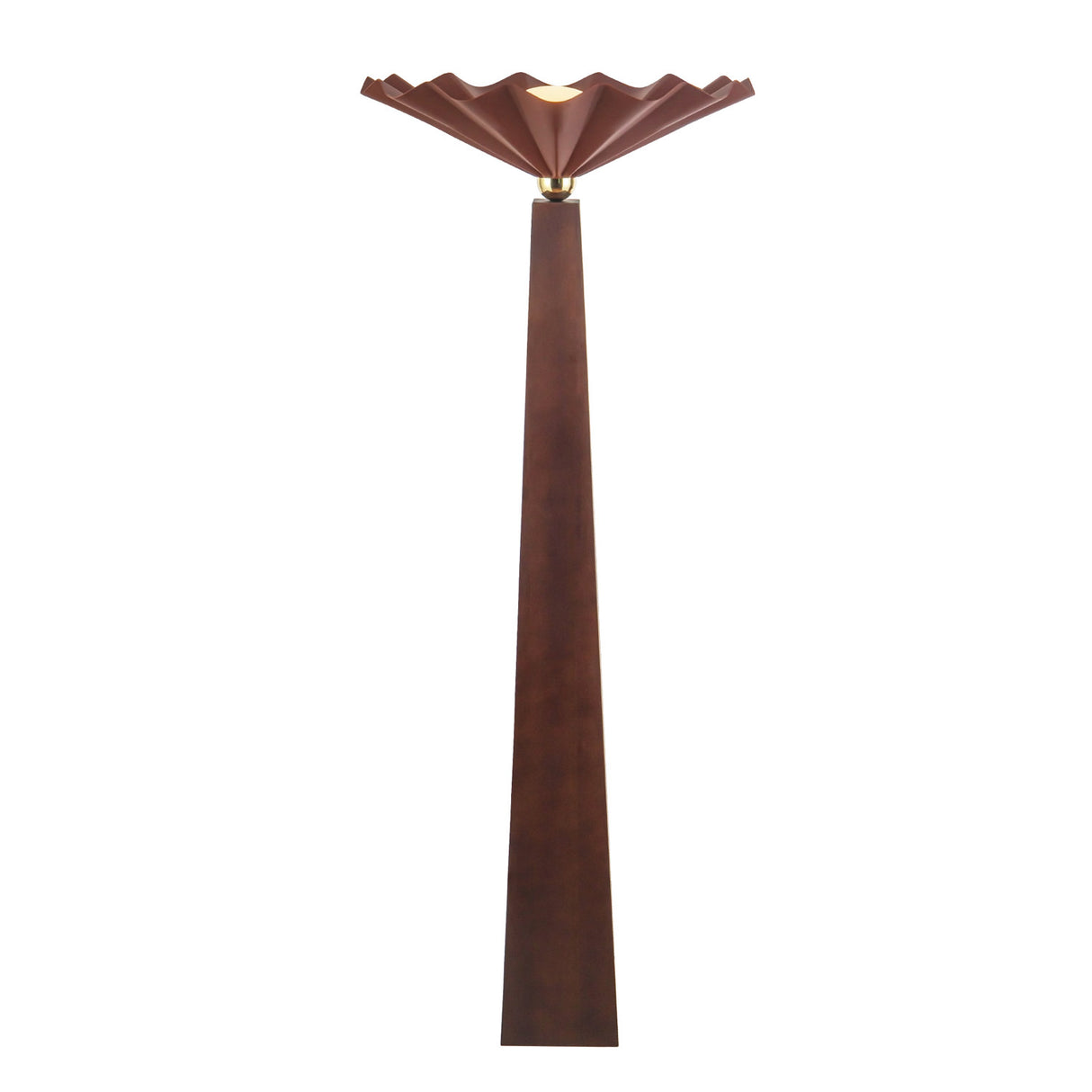Babette Floor Lamp 65", Maroon and Walnut