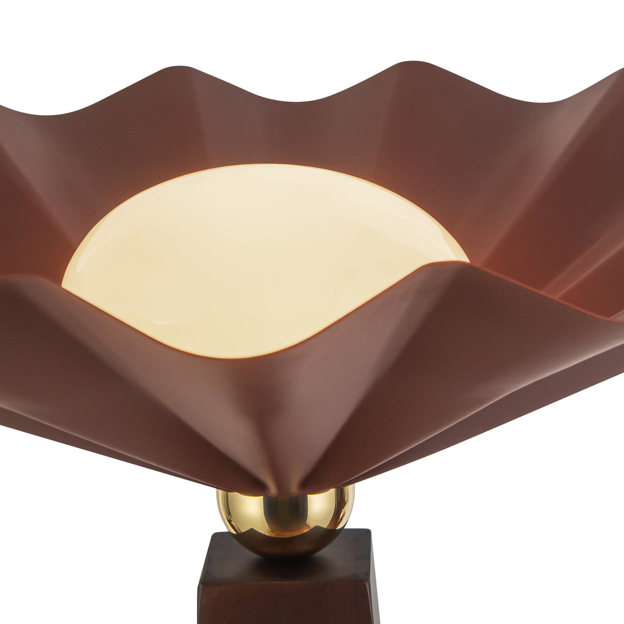 Babette Floor Lamp 65", Maroon and Walnut