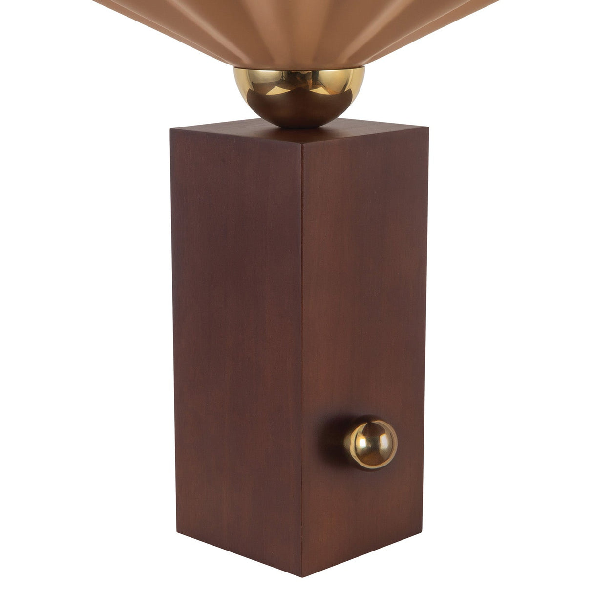 Babette Medium Table Lamp 14", Blush and Walnut