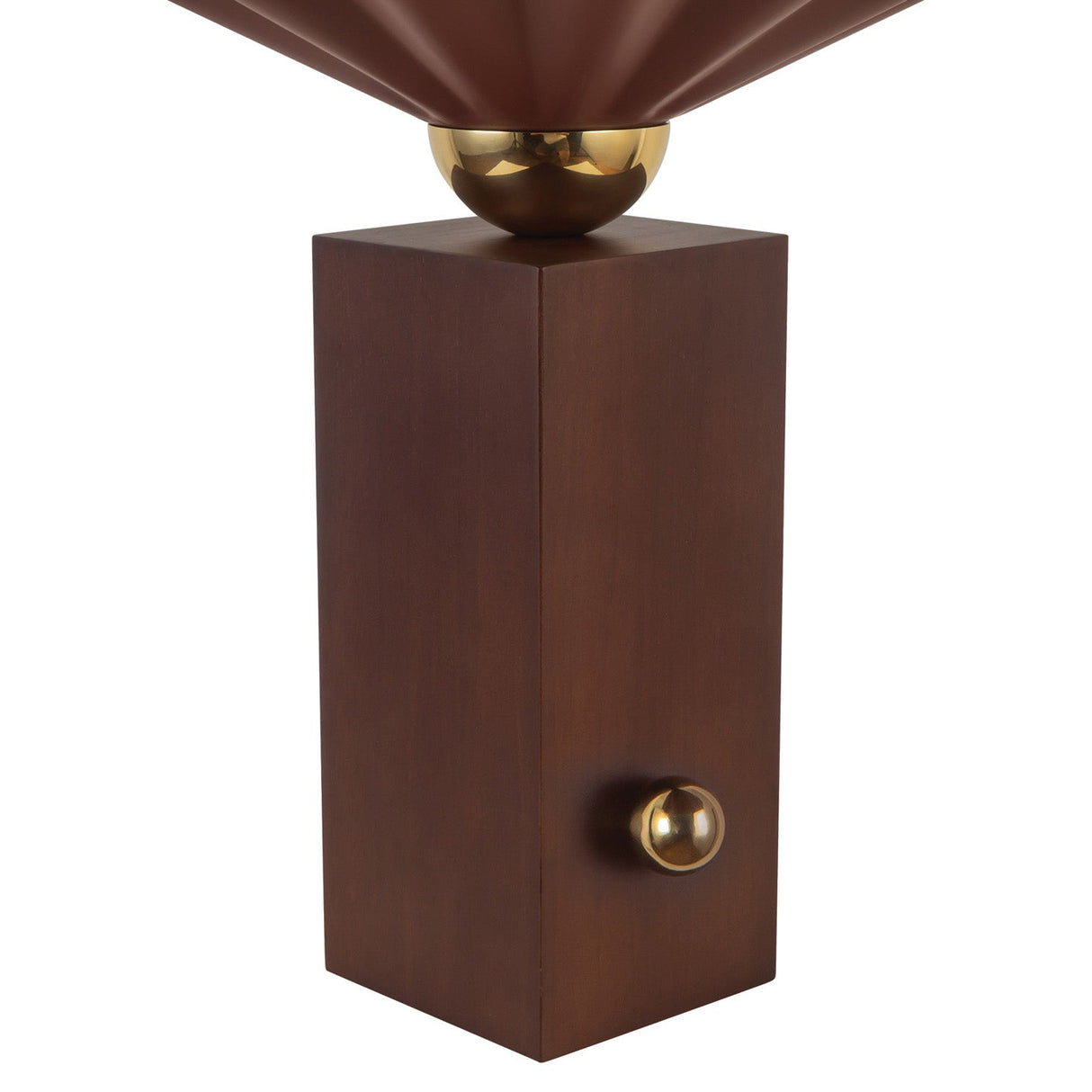 Babette Medium Table Lamp 14", Maroon and Walnut