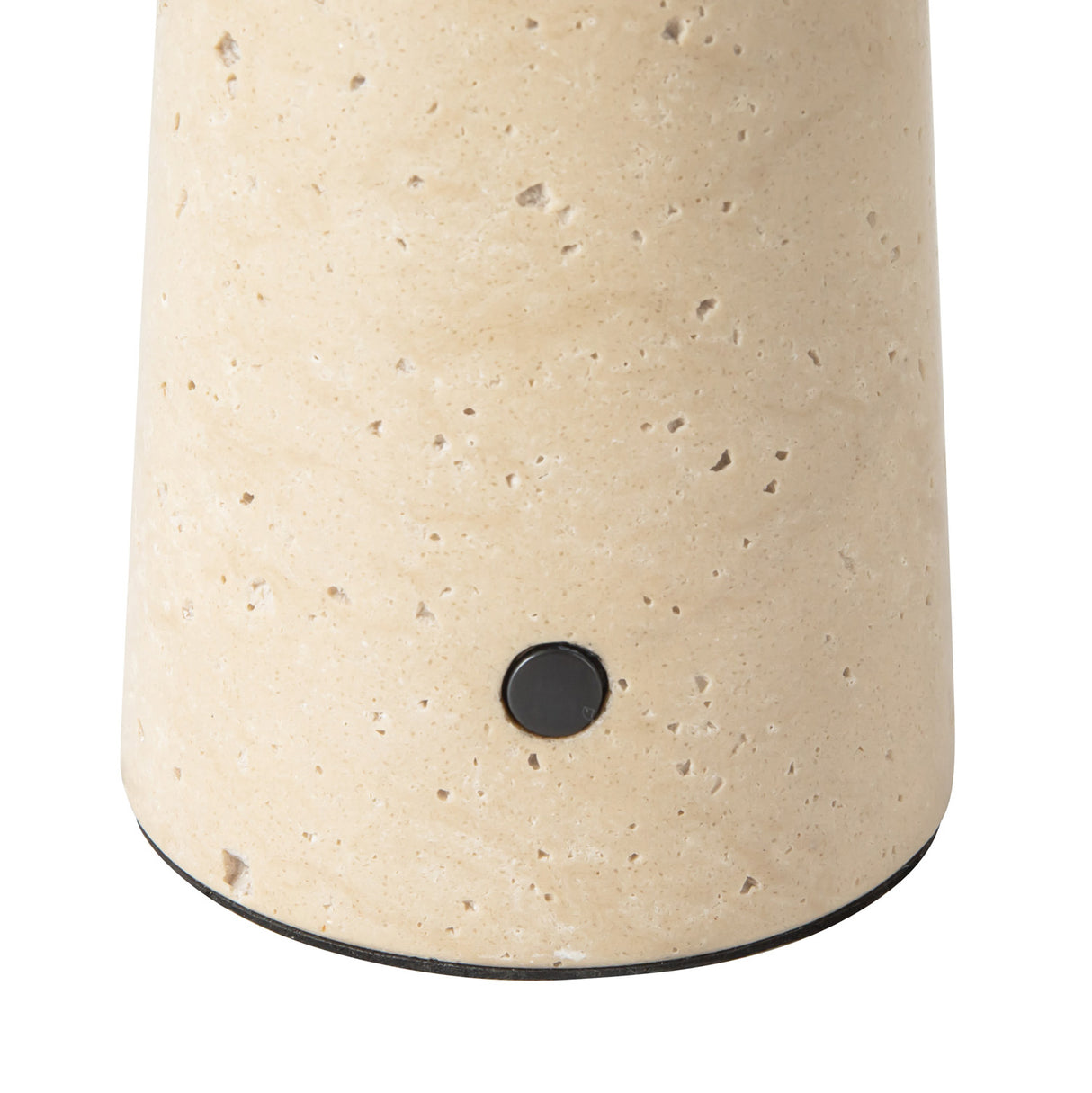 Akari Rechargeable Table Lamp 12", Travertine and Urban Bronze