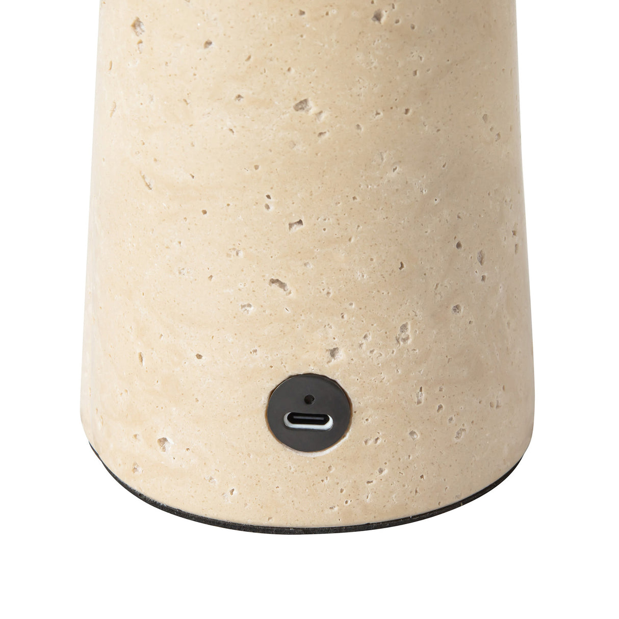 Akari Rechargeable Table Lamp 12", Travertine and Urban Bronze