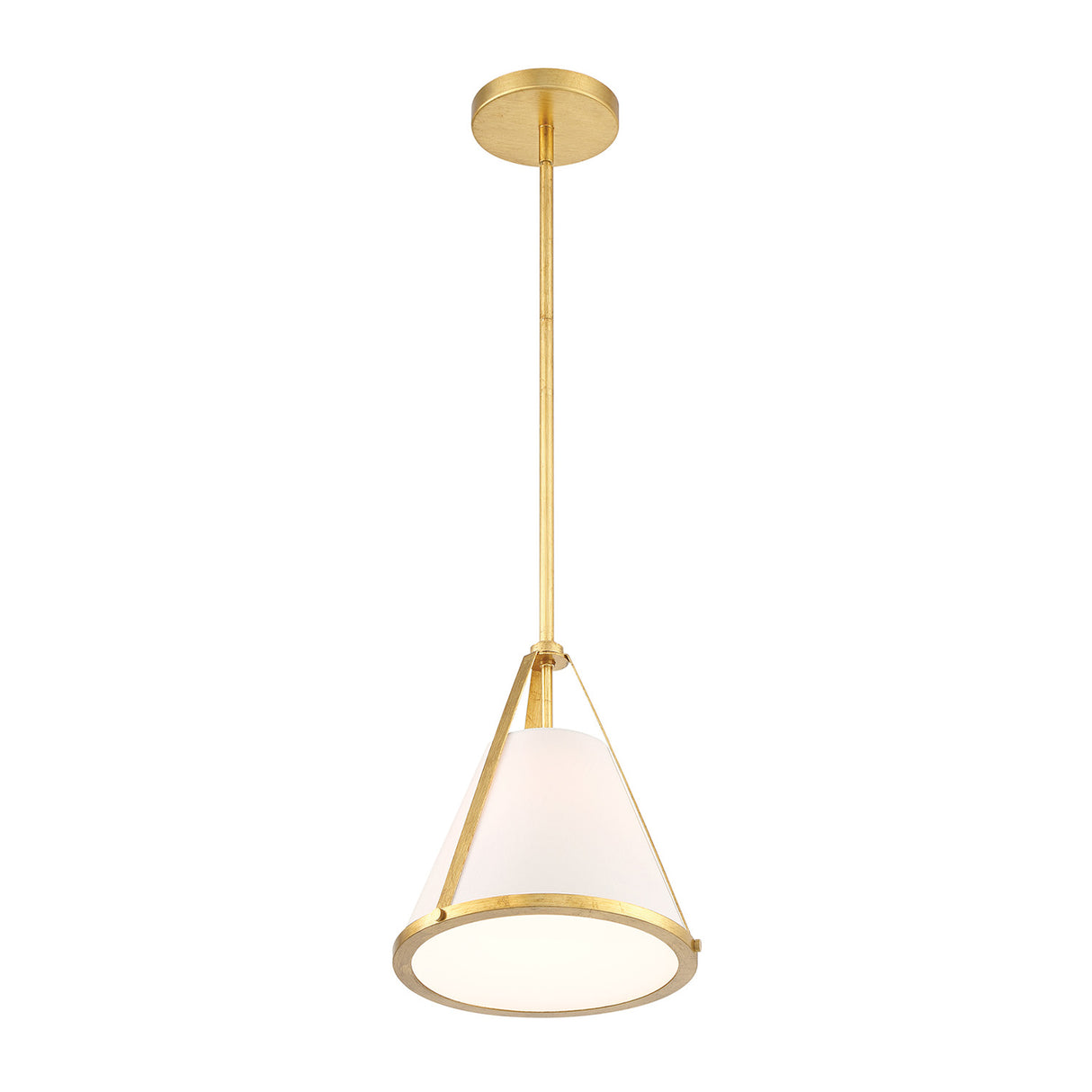 Hoyt Small Conical Pendant 9", Antique Gold