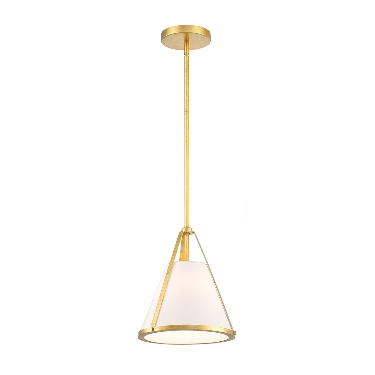 Hoyt Small Conical Pendant 9", Antique Gold