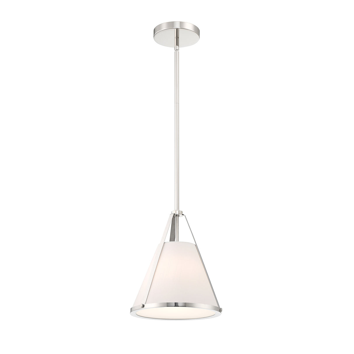 Hoyt Small Conical Pendant 9", Polished Nickel