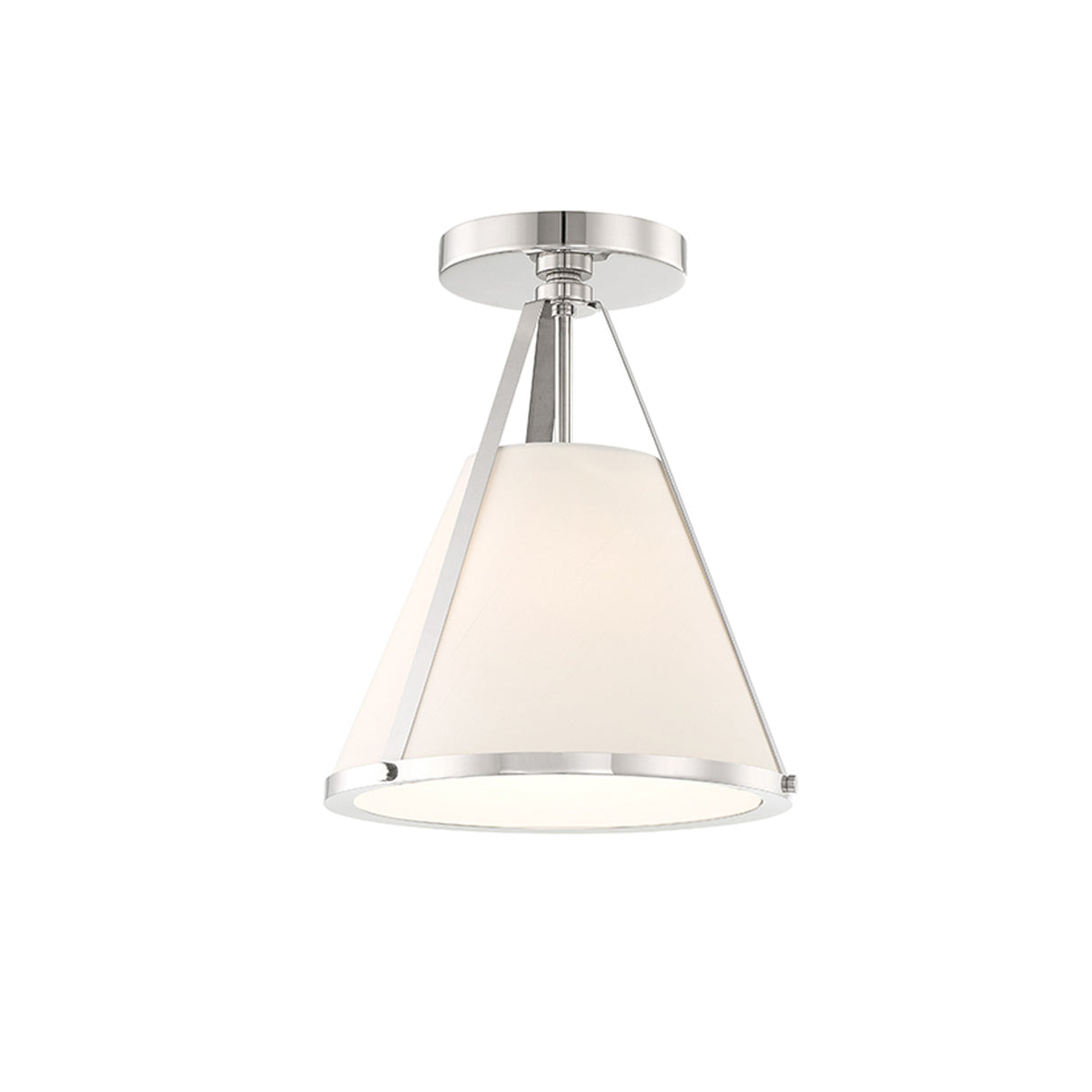 Hoyt Small Conical Pendant 9", Polished Nickel