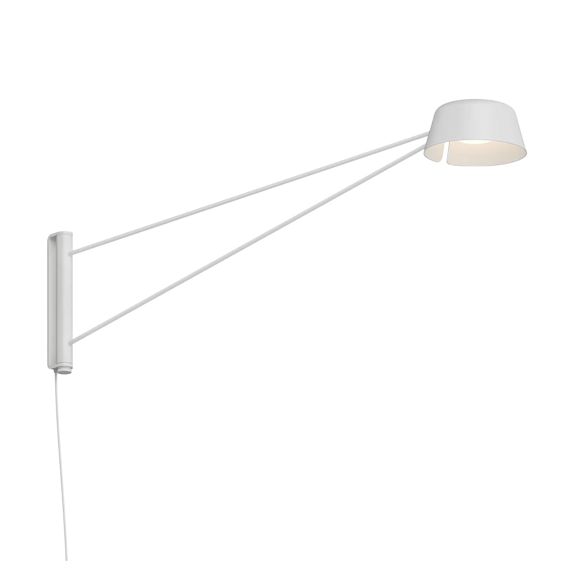 Jude Extra Large LED Swing Arm Sconce, Light Gray