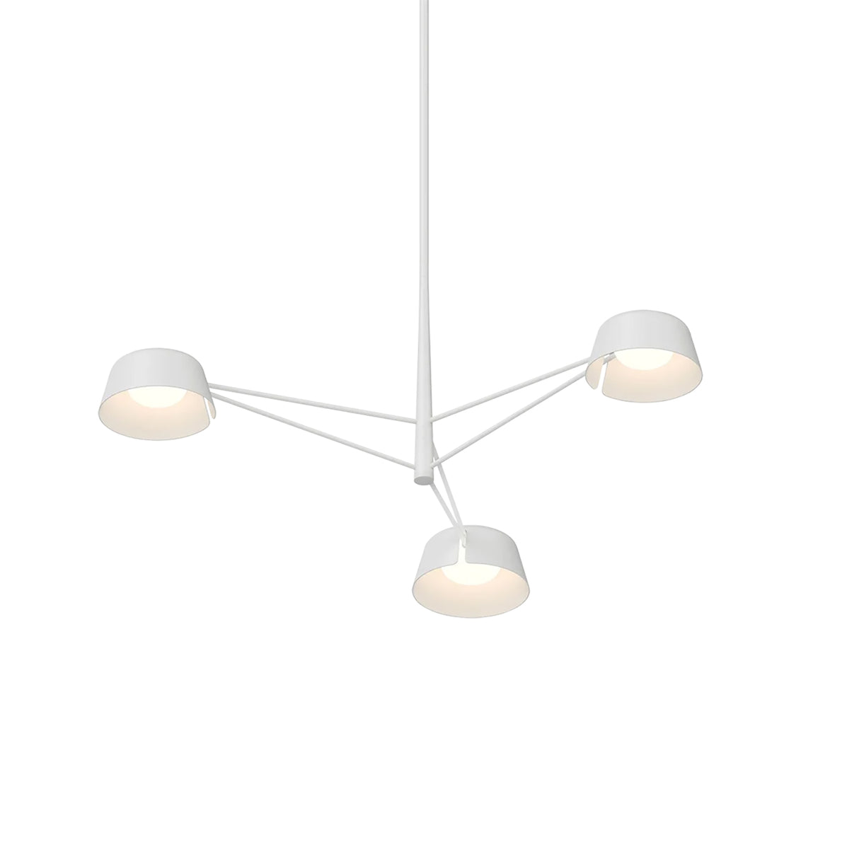 Jude LED 3 Light Chandelier 36", Light Gray