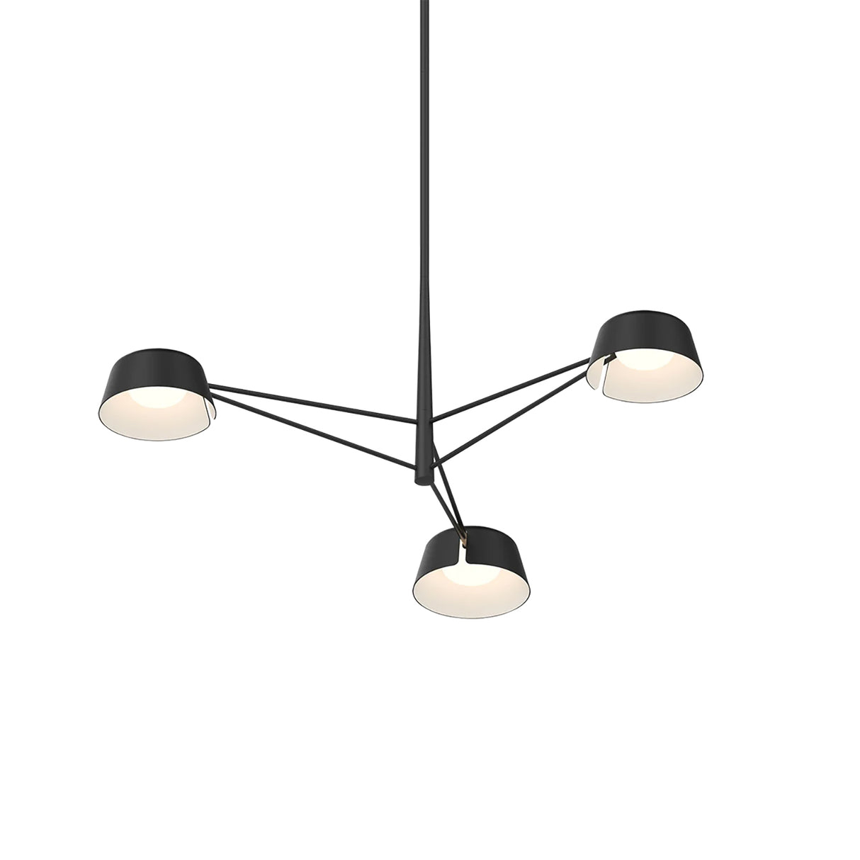 Jude LED 3 Light Chandelier 36", Black