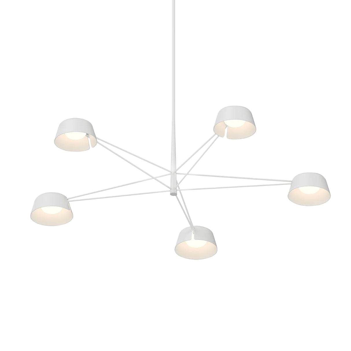 Jude LED 5 Light Chandelier 45", Light Gray