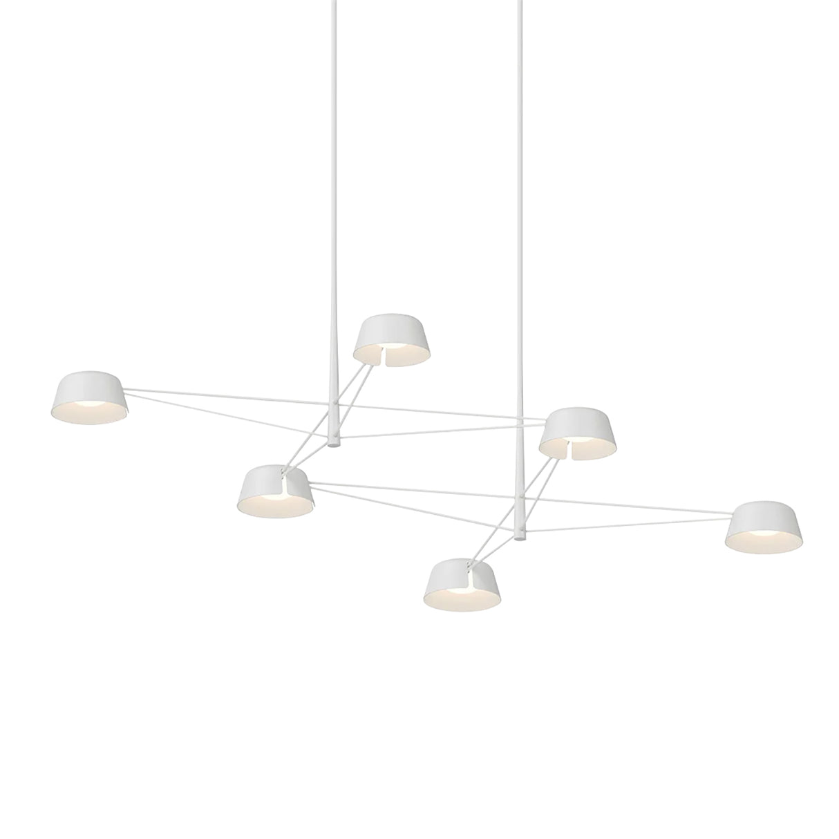 Jude LED 6 Light Linear Chandelier 68", Light Gray