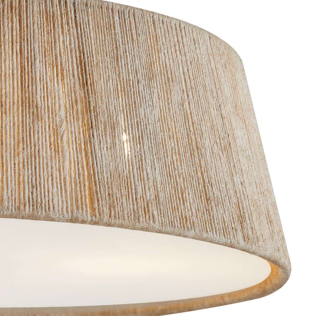 Pascal Large Pendant 22", Jute, Rattan and Aged Brass