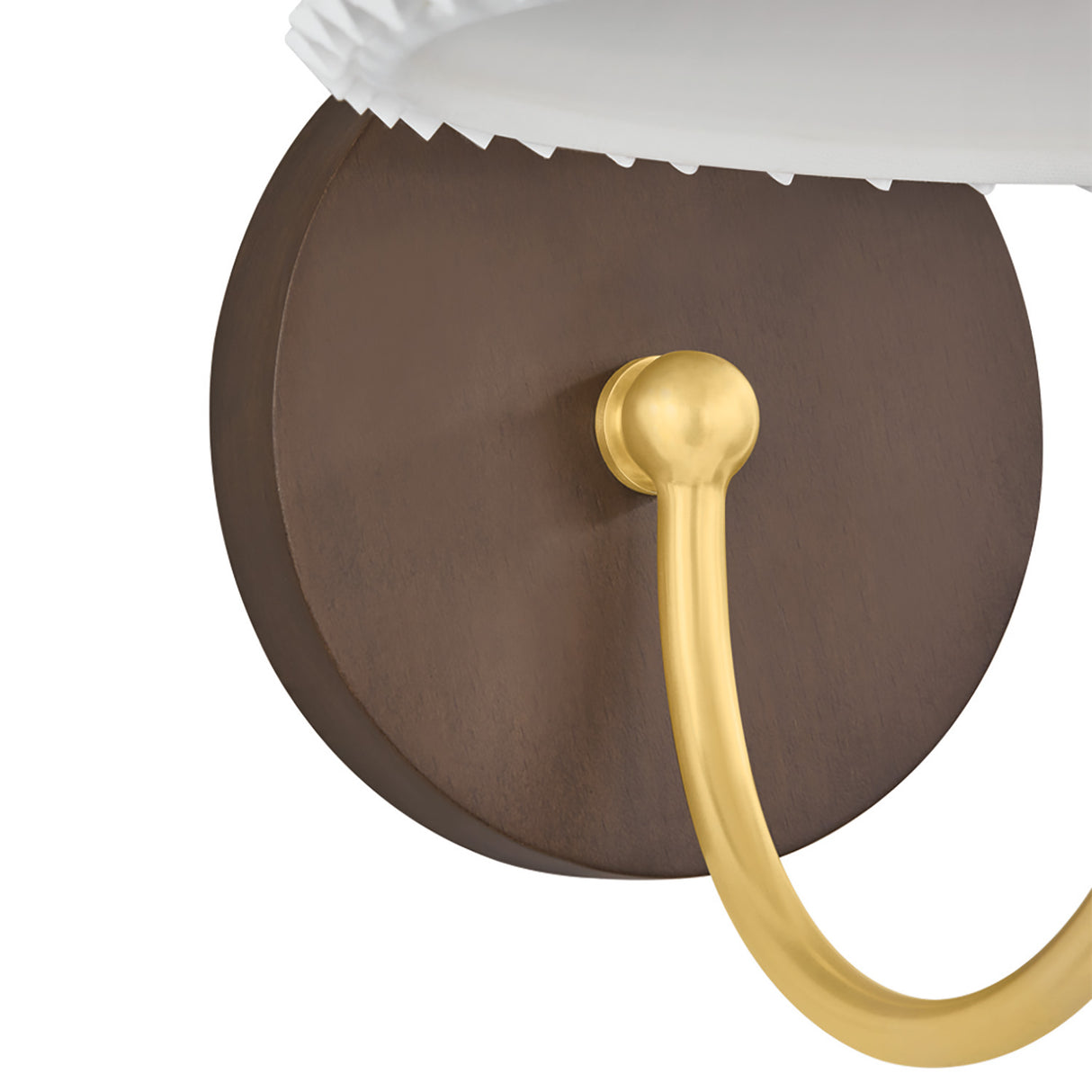 Marie Wall Sconce 10", Aged Brass and Wood