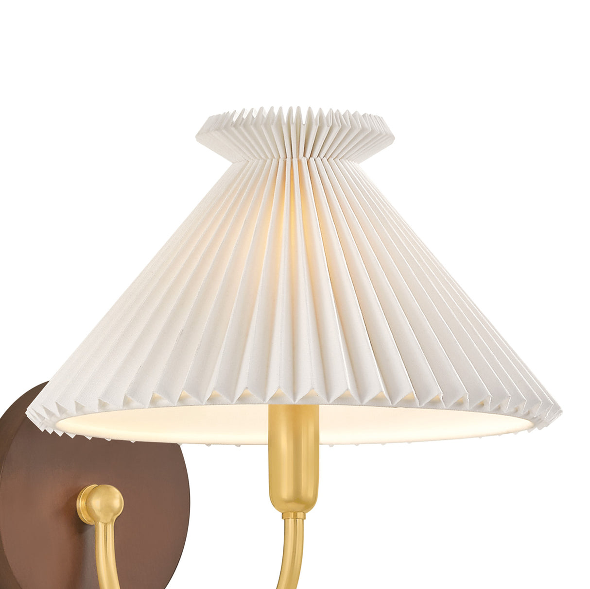 Marie Wall Sconce 10", Aged Brass and Wood