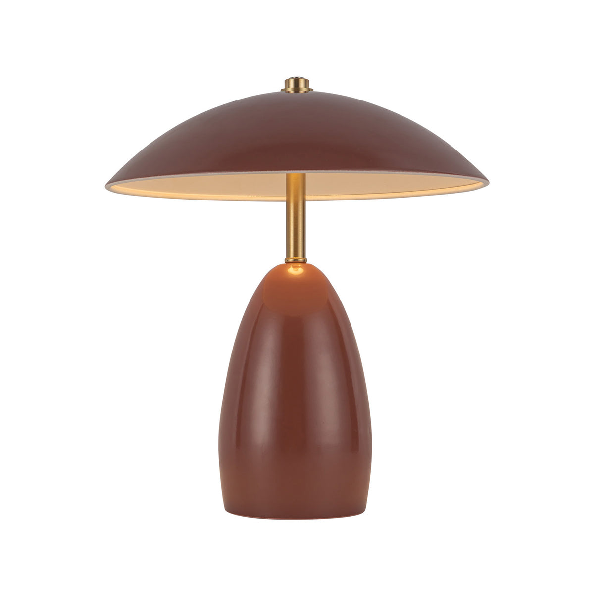 Aubrey Rechargeable Table Lamp 11", Maroon