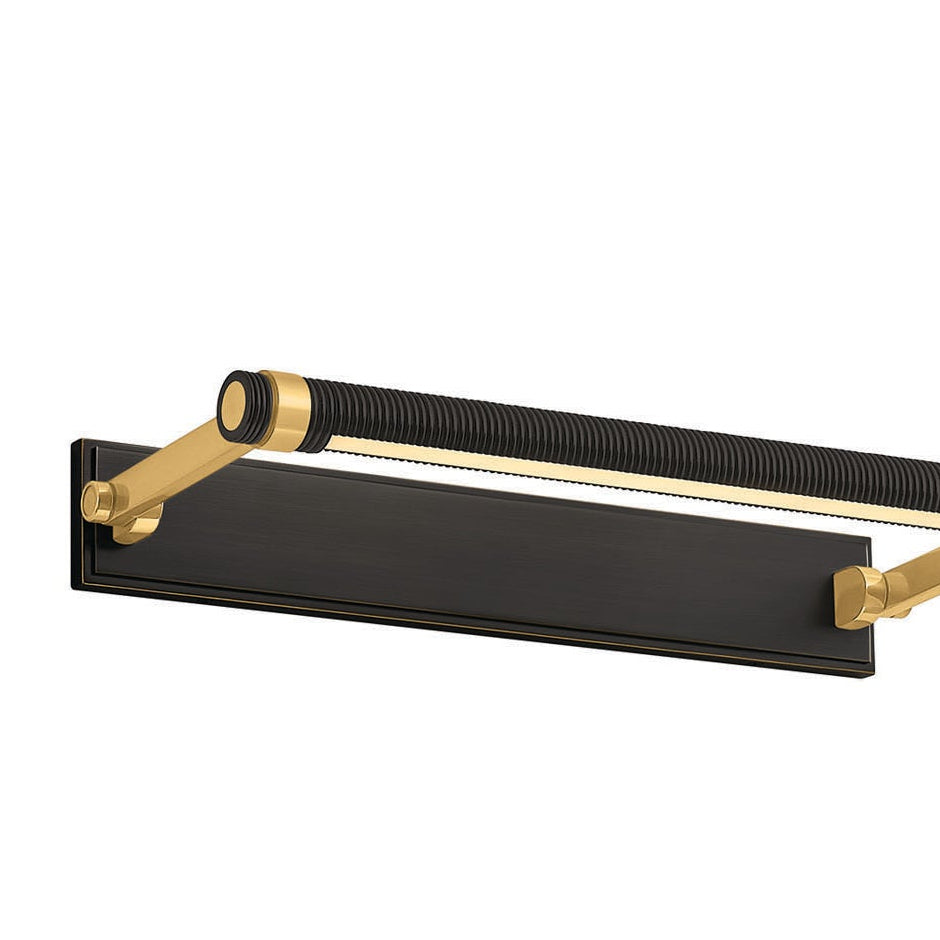 Heath LED Picture Light 18", Distressed Bronze and Aged Brass