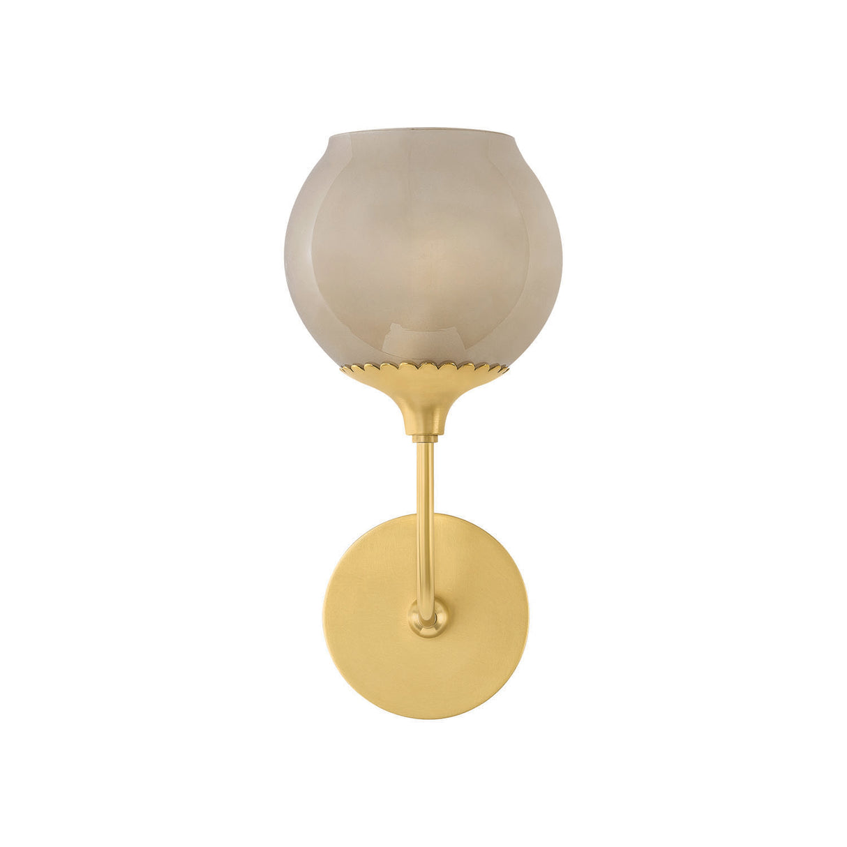 Danica Wall Sconce 12", Aged Brass and Champagne Glass
