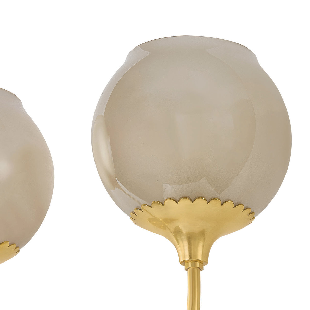 Danica Double Wall Sconce 12", Aged Brass and Champagne Glass