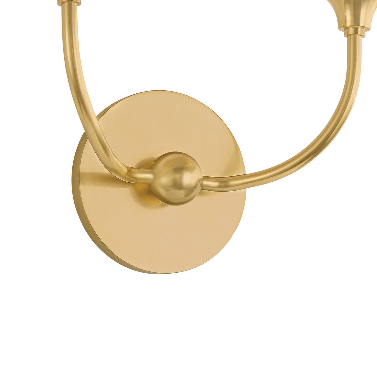 Danica Double Wall Sconce 12", Aged Brass and Champagne Glass