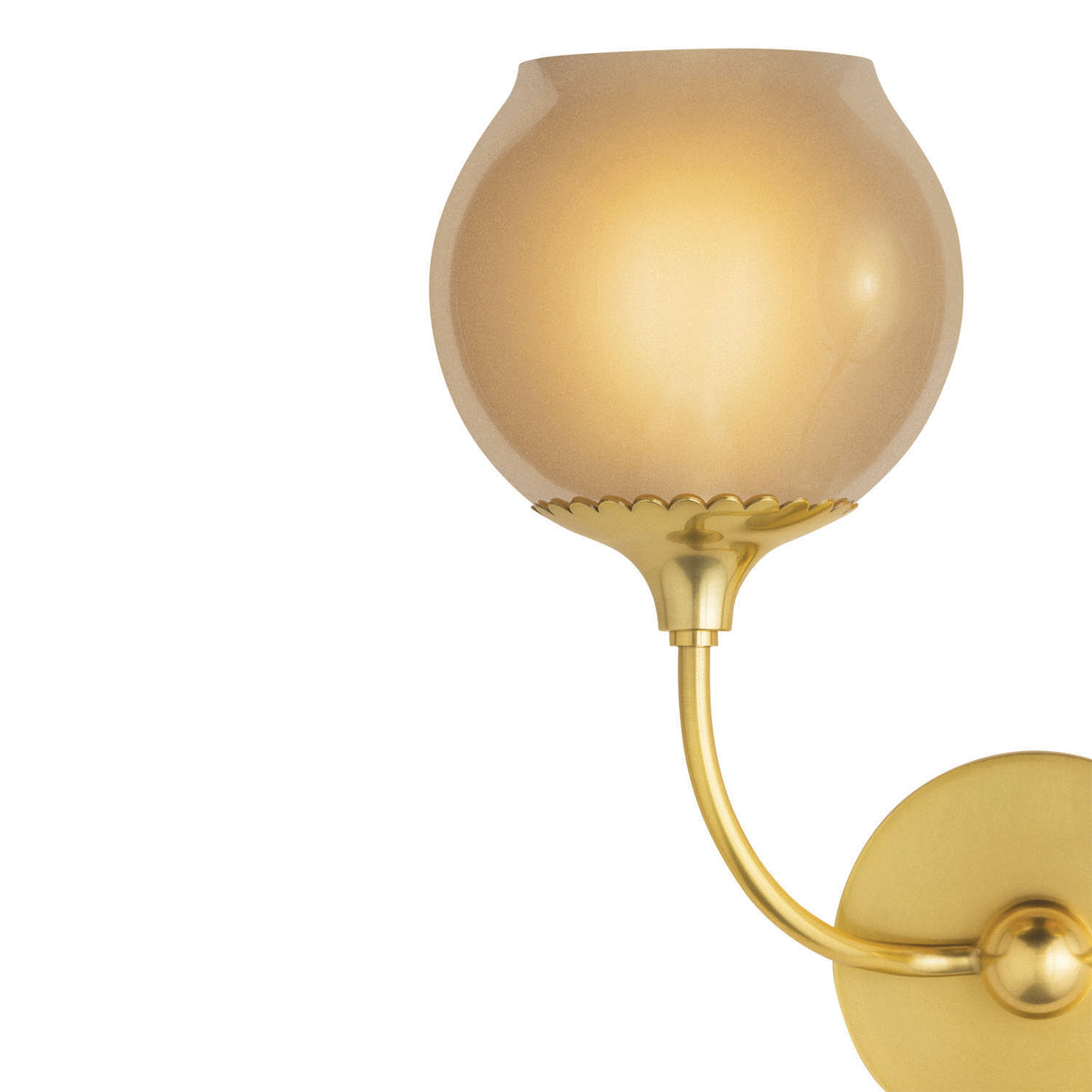 Danica Double Wall Sconce 12", Aged Brass and Champagne Glass