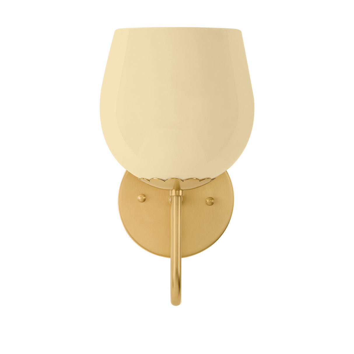 Goldie Wall Sconce 11", Aged Brass and Buttermilk Glass